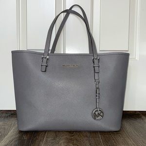 Michael Kors Steel Gray Saffiano Leather Tote